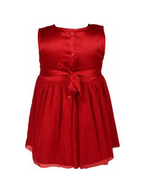 red silk blend frock - 14336005 - Standard Image - 2