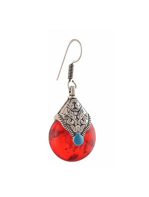 red brass drop earrings - 14337563 - Standard Image - 2