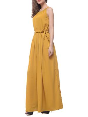 halter neck tie front maxi dress - 14339323 - Standard Image - 2