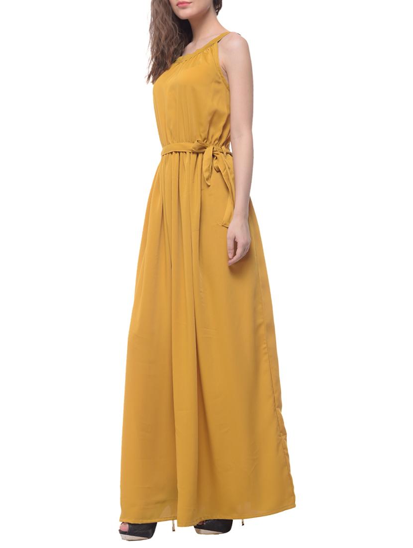 halter neck tie front maxi dress - 14339323 - Zoom Image - 2