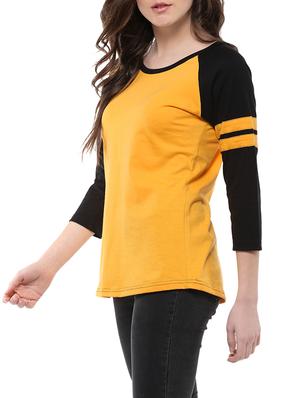 yellow cotton casual tee - 14347243 - Standard Image - 2