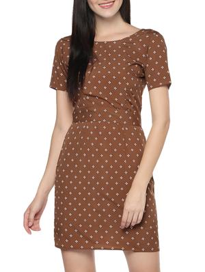 mahogany brown sheath dress - 14347292 - Standard Image - 2