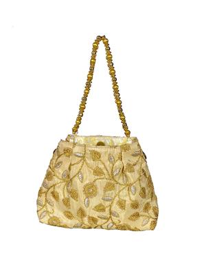 gold cotton ethnic clutch - 14347599 - Standard Image - 2