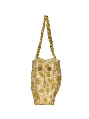 gold cotton ethnic clutch - 14347599 - Standard Image - 5