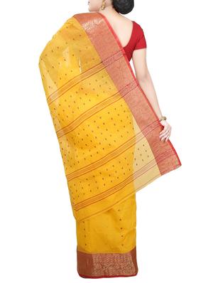 Zari bordered tant saree - 14351398 - Standard Image - 2