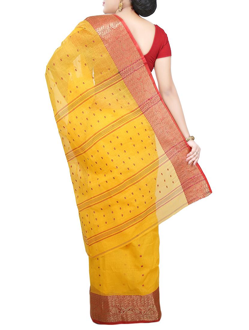Zari bordered tant saree - 14351398 - Zoom Image - 2