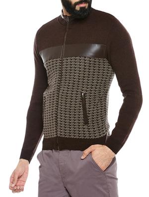brown printed pullover - 14352334 - Standard Image - 2