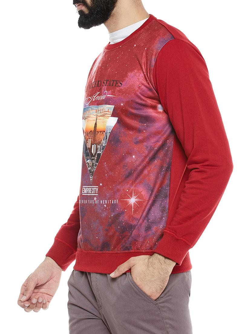 red polyester sweatshirt - 14352351 - Zoom Image - 2