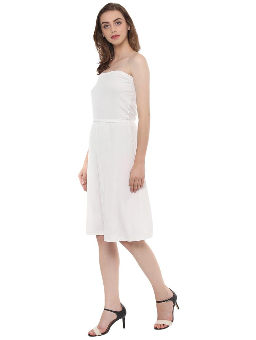 white viscose off shoulder dress - 14353561 - Zoom Image - 2