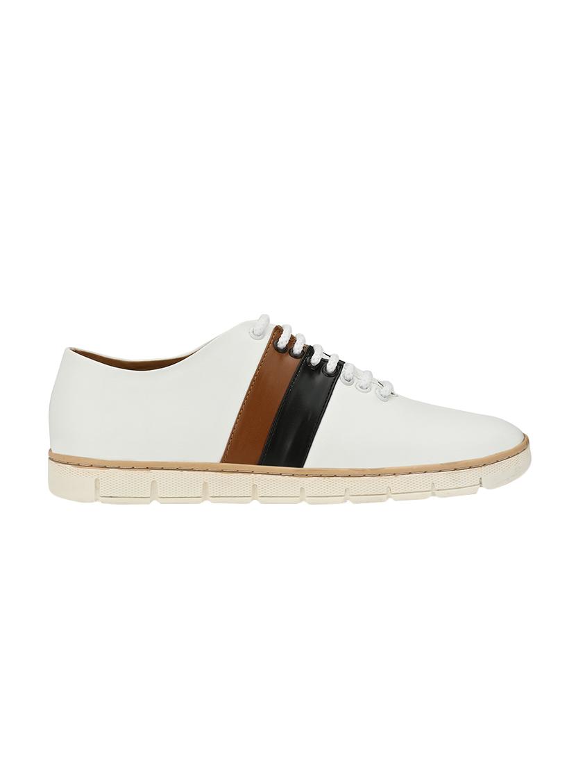 white leatherette lace up sneaker - 14359198 - Zoom Image - 2