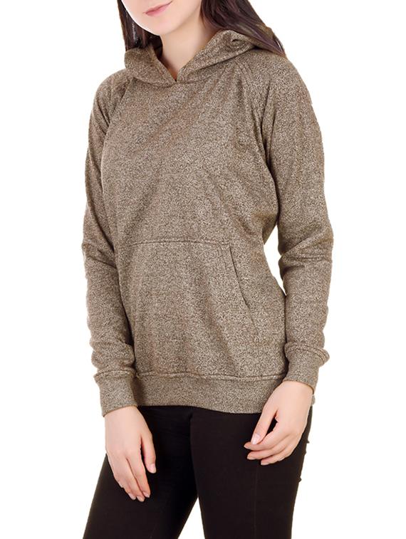 brown fleece hooded sweatshirt - 14365084 - Zoom Image - 2