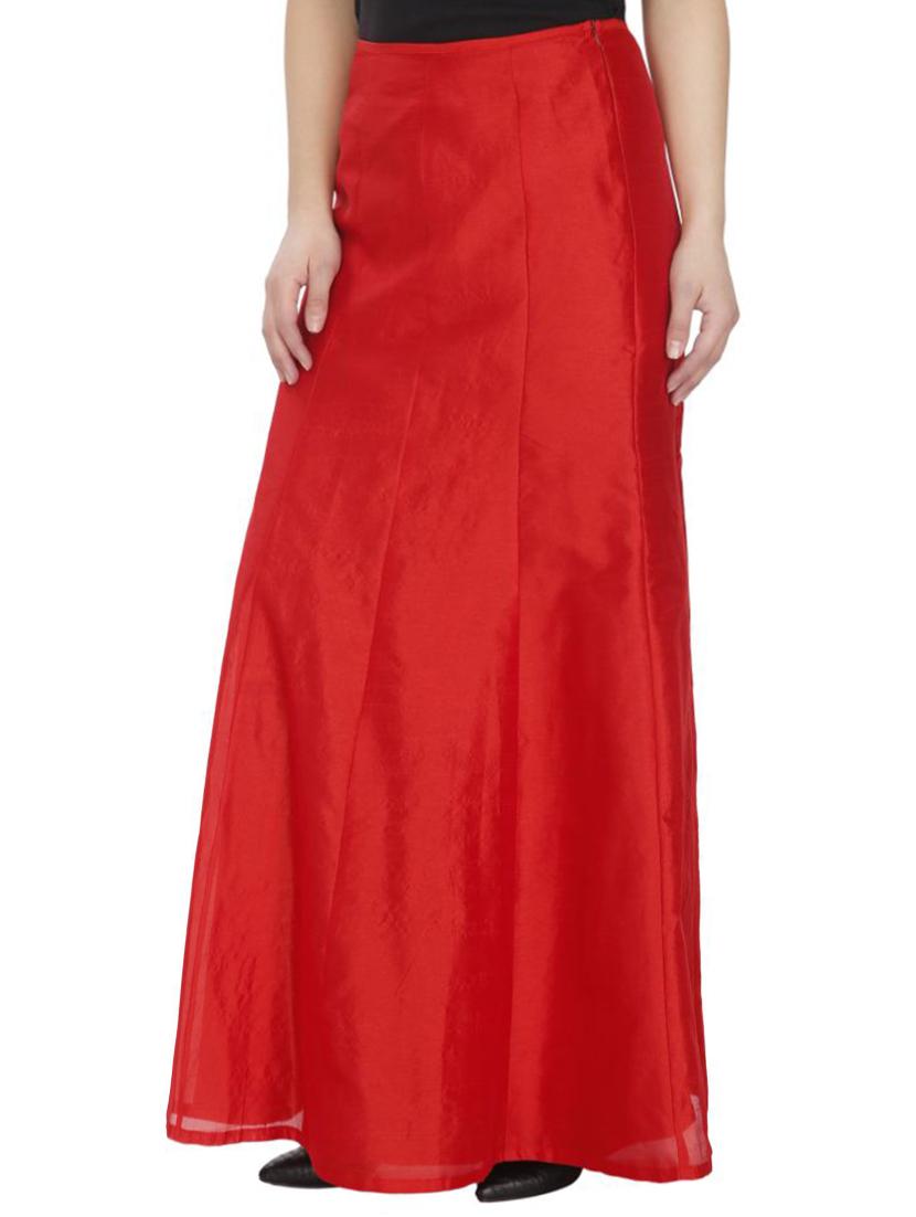 red dupion silk aline skirts - 14369590 - Zoom Image - 2