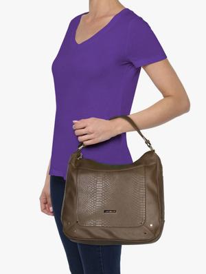 green leatherette hobo handbag - 14373271 - Standard Image - 5