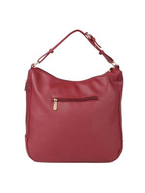 maroon leatherette hobo handbag - 14373272 - Standard Image - 2