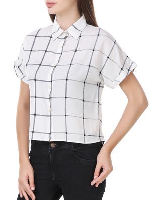 white poly crepe shirt - 14380724 - Standard Image - 2