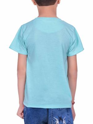 light blue cotton blend tshirt - 14383648 - Standard Image - 2