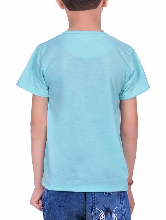 light blue cotton blend tshirt - 14383648 - Zoom Image - 2