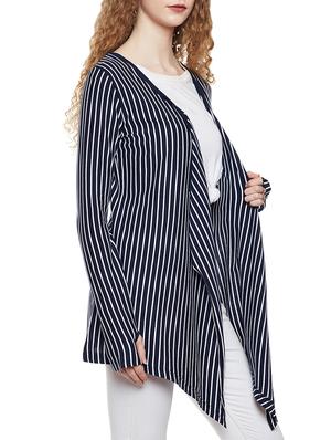 asymmetric striped shrug - 14383996 - Standard Image - 2