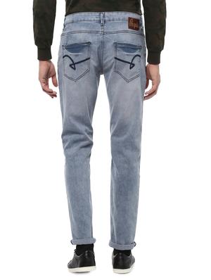blue cotton plain jeans - 14385024 - Standard Image - 2