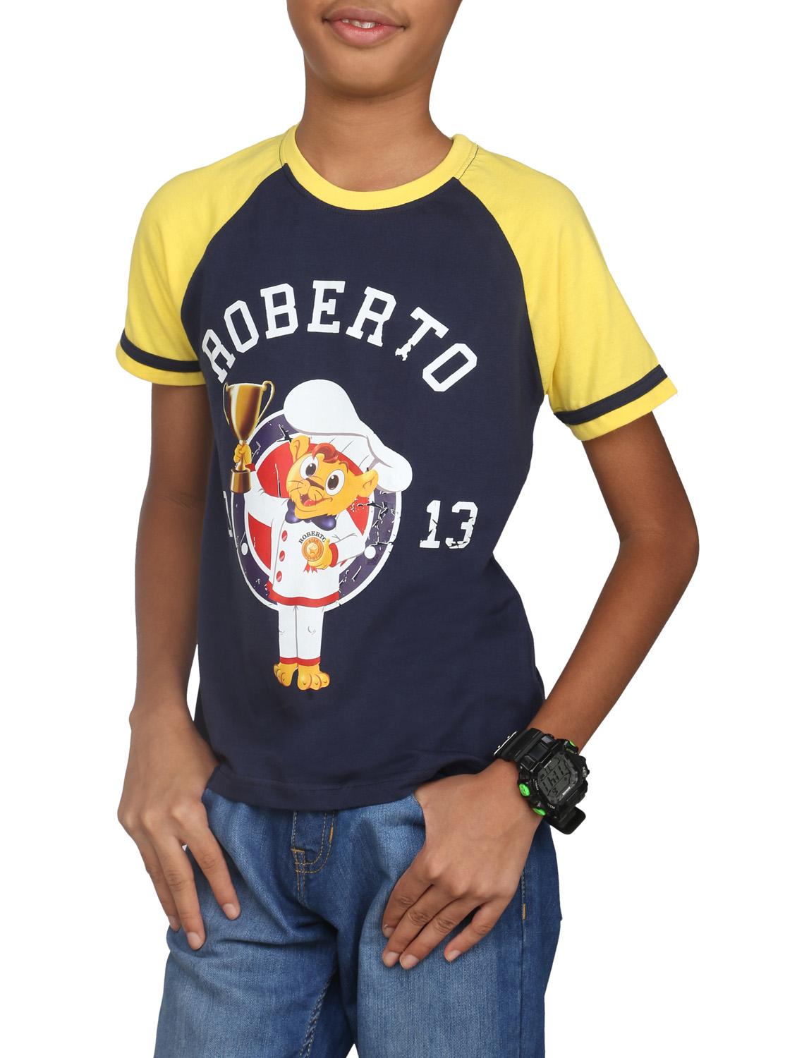 navy blue cotton tshirt - 14387545 - Zoom Image - 2