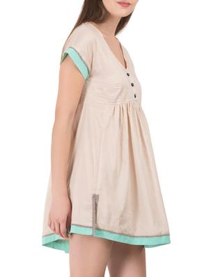 grass by gitika goyal beige colored dress - 14389376 - Standard Image - 2