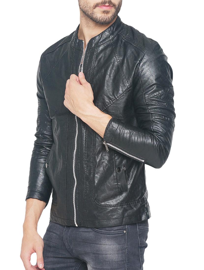 black leather biker jacket - 14394971 - Zoom Image - 2