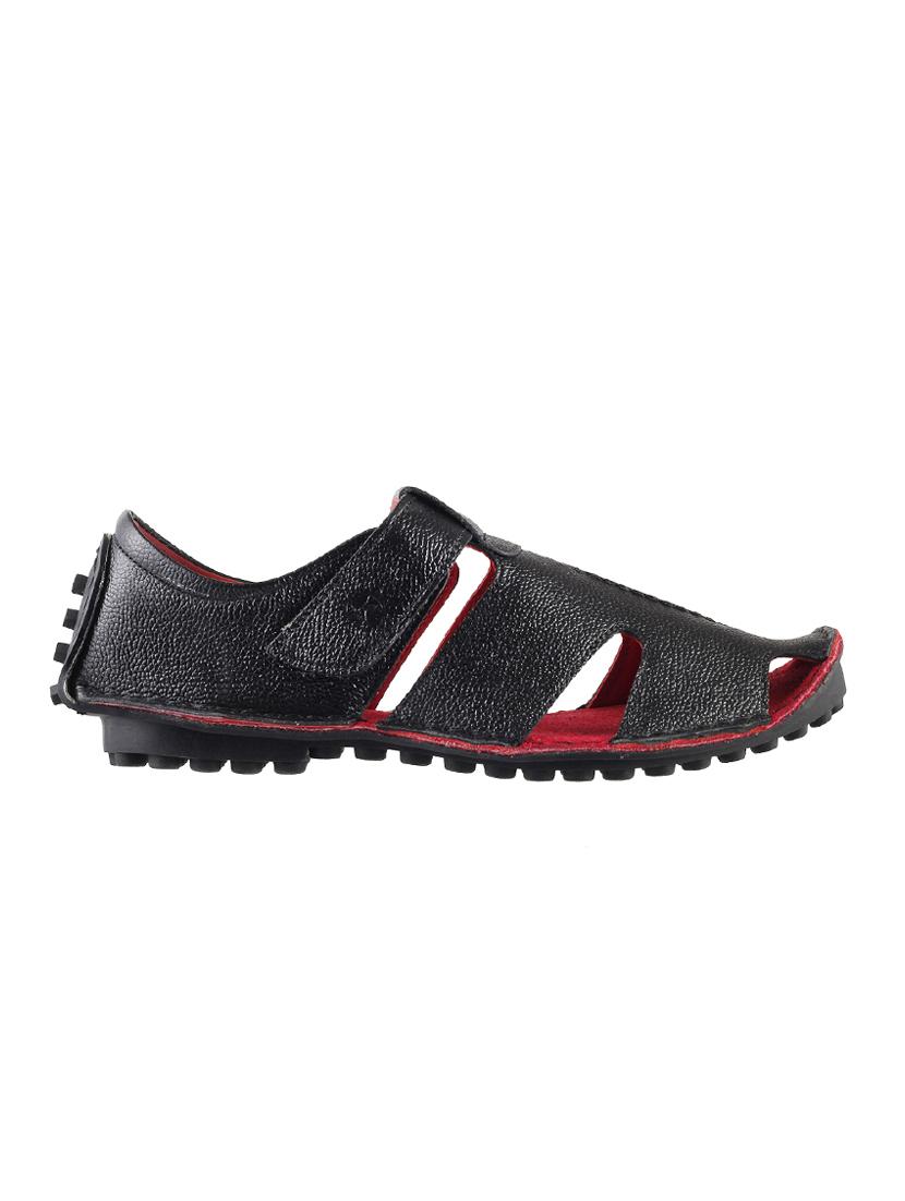 black Leather slip on sandal - 14397746 - Zoom Image - 2