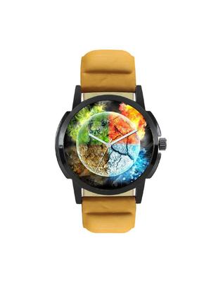 round Analog Dial leatherette Strap Watch Combo - 14410631 - Standard Image - 5