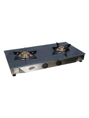 S2 Blue Line Rectangular Digital Glass 2 Burner Auto Ignition Gas Stove - 14411297 - Standard Image - 2