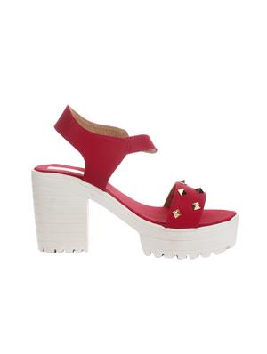 maroon ankle strap sandal - 14411938 - Standard Image - 2