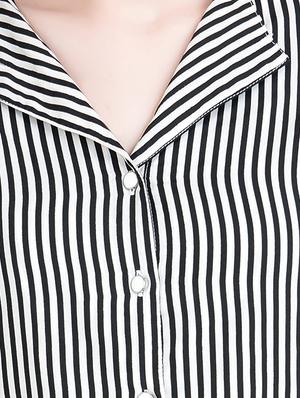 tie back striped belted dress - 14412980 - Standard Image - 5
