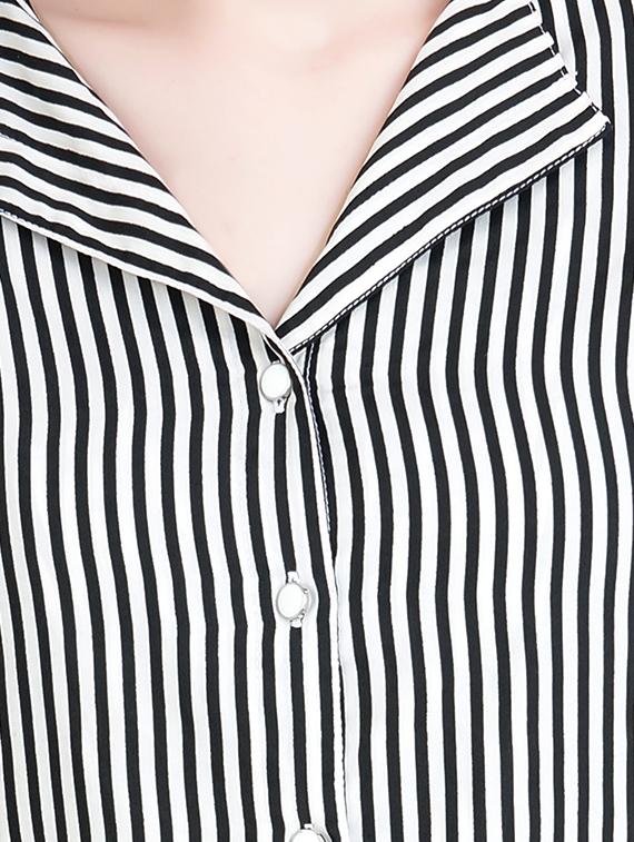 tie back striped belted dress - 14412980 - Zoom Image - 5