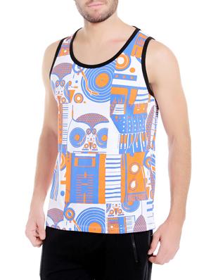 blue cotton all over print t-shirt - 14413904 - Standard Image - 2