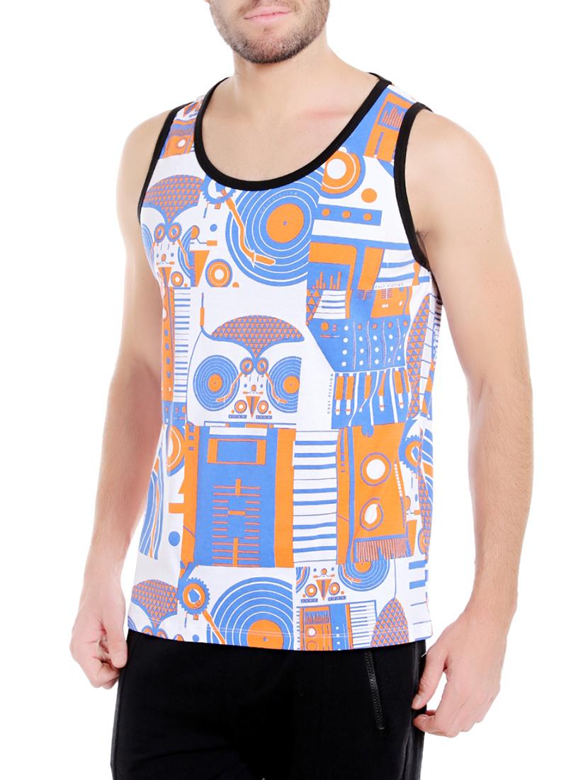 blue cotton all over print t-shirt - 14413904 - Zoom Image - 2