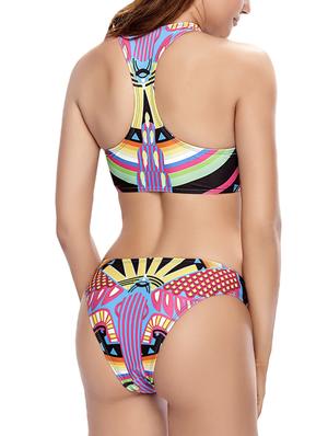 multi colored printed swimsuit - 14416161 - Standard Image - 2