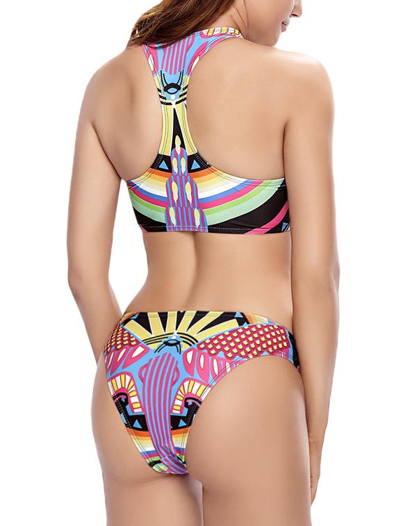 multi colored printed swimsuit - 14416161 - Zoom Image - 2