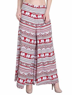 Set of 2 multi colored crepe palazzo - 14417539 - Standard Image - 2