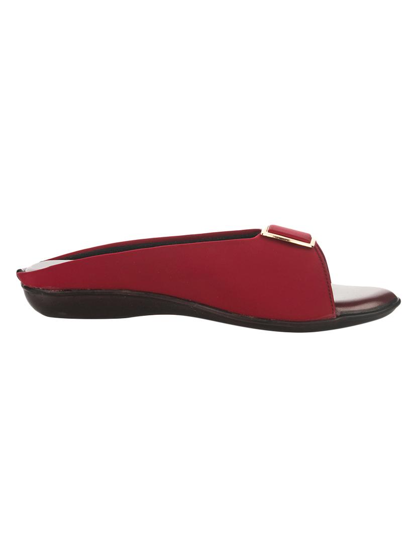 red faux leather slippers - 14417920 - Zoom Image - 2
