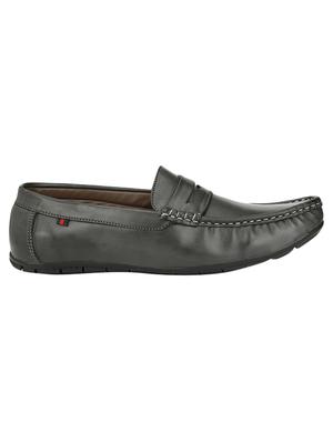 grey leatherette slip on loafer - 14418082 - Standard Image - 2