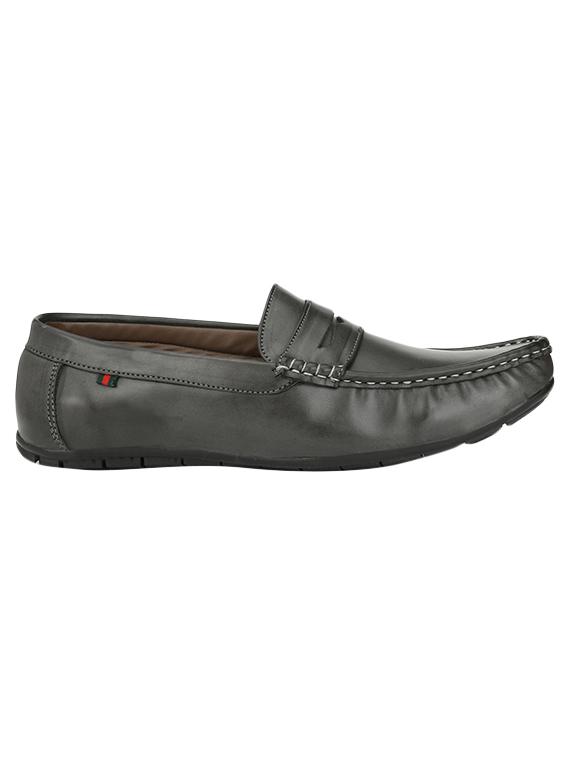 grey leatherette slip on loafer - 14418082 - Zoom Image - 2