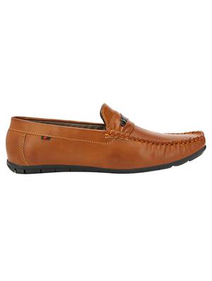 tan leatherette slip on loafer - 14418084 - Standard Image - 2