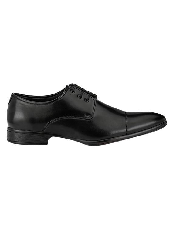 black leatherette lace-up derby - 14418091 - Zoom Image - 2