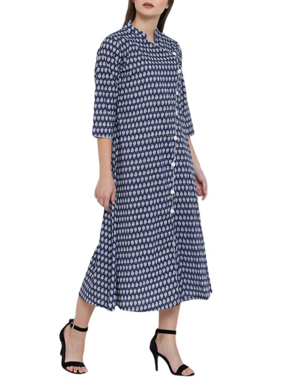 paisley a-line indigo dress - 14418221 - Zoom Image - 2