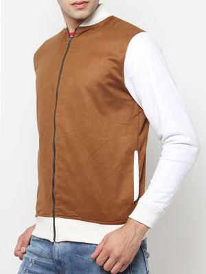 brown cotton bomber jacket - 14418412 - Standard Image - 2