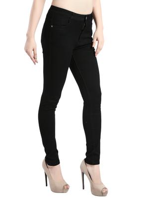 black solid denim jeans - 14419335 - Standard Image - 2