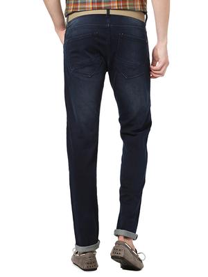navy blue cotton washed jeans - 14419385 - Standard Image - 2