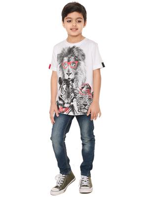 round neck graphic print t-shirt - 14420135 - Standard Image - 2