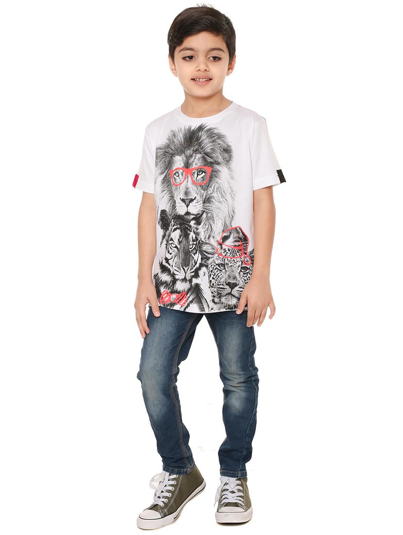 round neck graphic print t-shirt - 14420135 - Zoom Image - 2