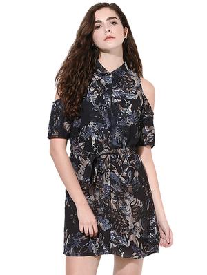 black printed shift dress - 14422048 - Standard Image - 2