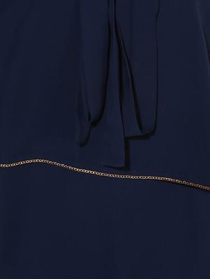 Navy blue off shoulder dress - 14422063 - Standard Image - 5